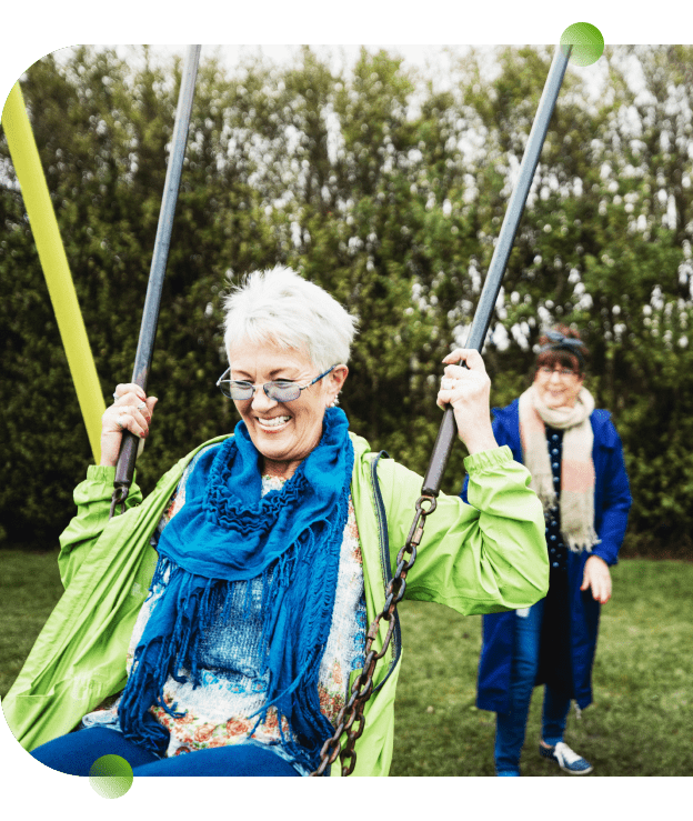 Woman on swing