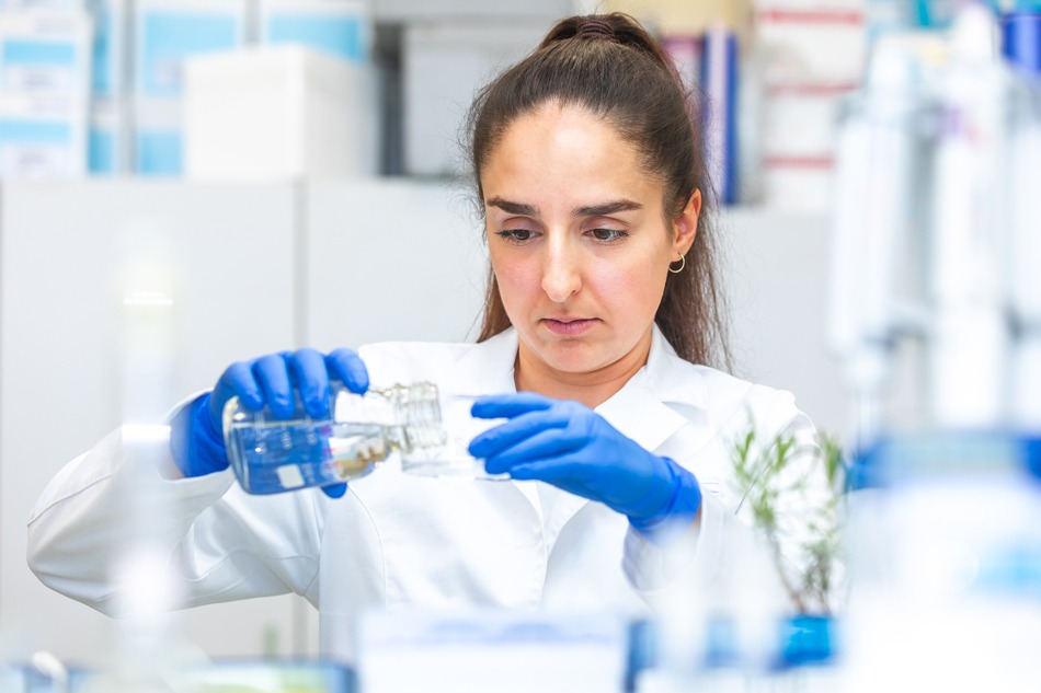 Woman working at pharma company